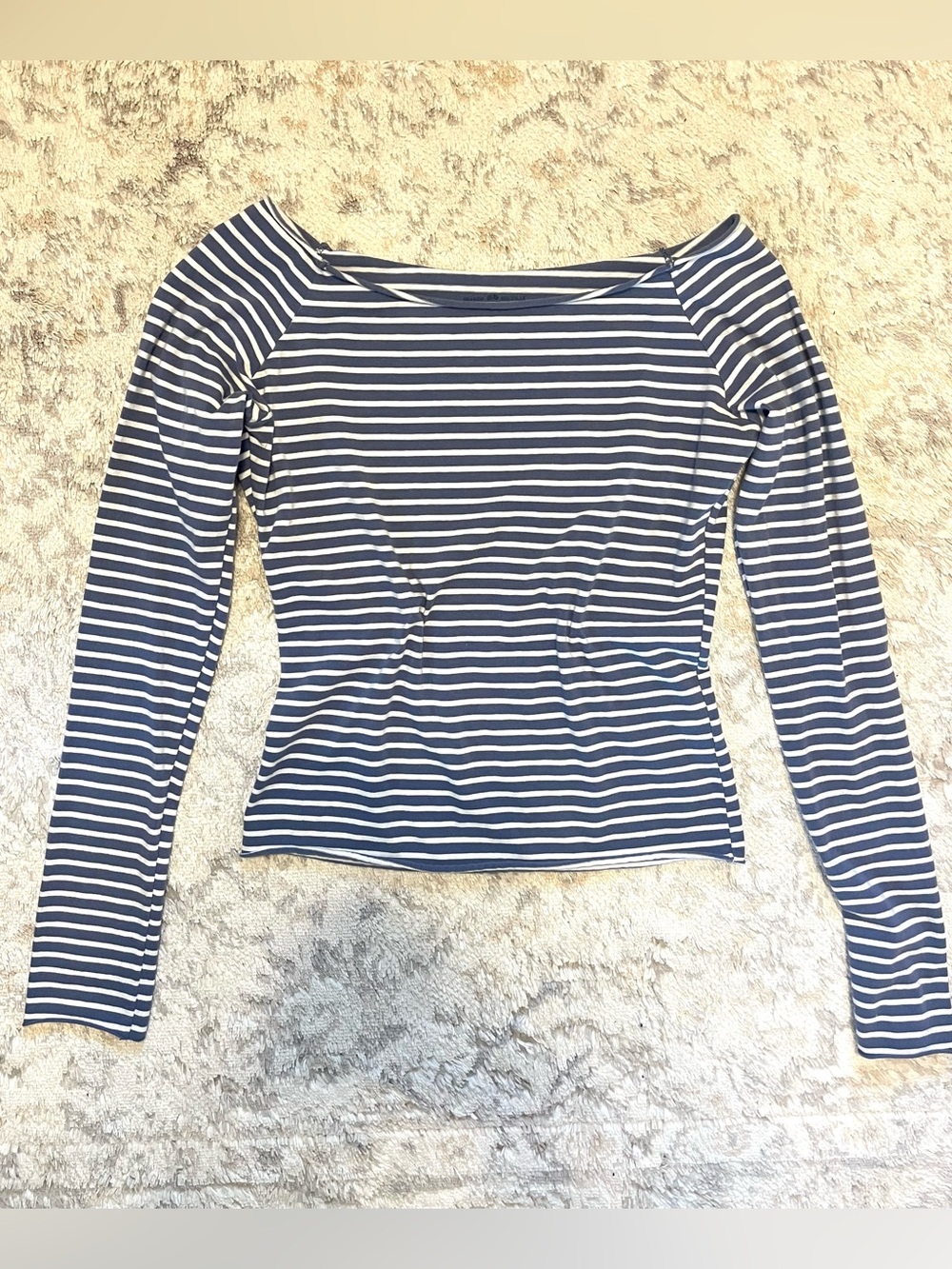 Brandy Melville Stripped off the shoulder long sleeve top